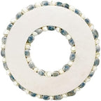 Natural Seashell Wreath w/Shells, Starfish, Pearls, Sea Snails - Spring & Summer Coastal Decor Beach House Indoor Door Wreath, 23in Dark Blue - Image 3