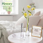 Hewory Glass Bud Vases for Centerpieces Set of 18, Handmade Modern Clear Small Skinny Decorative Single Flower Vase, Minimalist Slim Floral Vase for Home Wedding Party Events Table Decor, 7.87" - Image 4