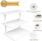 HURZMORO 3 Tier Serving Tray and Platters, Wooden Three Tiered Appetizer Serving Tray, Party Trays and Platters, 3 Tiered Tray Desert Stand, Food Stands for Display Party (Engineered Wood) - Image 3