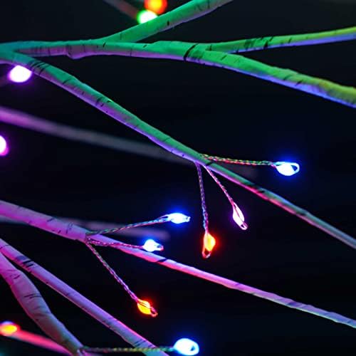 2ft Pre-lit Birch Tree with 72 LED Lights & Remote - RGB Color Changing Fairy Spirit Twinkling Tree for Christmas Decorations Indoor, Holiday, Bedroom, Wedding Decor | USB/Battery Powered - Image 3