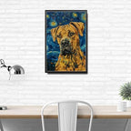 Metal Sign Tin Sign Vintage Wall Art Mastiff Starry Night Mastiff Gentle Mastiff in A Celestial Sky for Home Den and Seasonal Displays Rustproof Aluminum 6×8 Inches with Metal Frame - Image 3