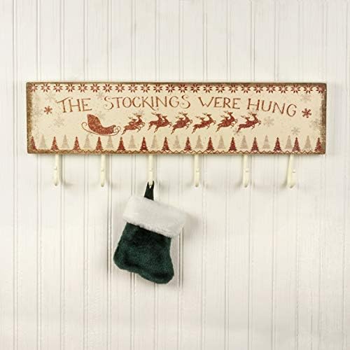 Primitives by Kathy Rustic Christmas Stockings were Hung 6-Hook Board - Image 3