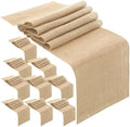 10 Pack Burlap Table Runners Rustic Jute Table Runner Placemats Bulk for Rustic Wedding Decor Farmhouse Party Kitchen Cover Fall Decorations 12 x 71 Inch Khaki by Unknown