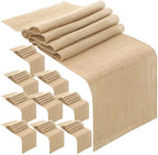 10 Pack Burlap Table Runners Rustic Jute Table Runner Placemats Bulk for Rustic Wedding Decor Farmhouse Party Kitchen Cover Fall Decorations 12 x 71 Inch Khaki by Unknown