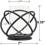 Hurricane Glass Pillar Candle Holder Craftsmanship with Removable Glass for Halloween, Christmas, Thanksgiving, New Year, Wedding Party Anniversary Home Decor (Black) - Image 2