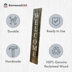 BARNWOODUSA Wooden Welcome Sign for Front Door, 5-Foot, Weathered Grey - Image 6
