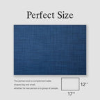 Placemats Set of 12 - Easy Clean Woven Vinyl Placemats for Dining Table, Indoor/Outdoor Place Mats, Washable PVC Table Mats（Navy Blue） - Image 6