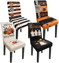 Halloween Chair Covers Set of 4 Ghost Chair Back Covers Halloween Dining Chair Covers for Party Kitchen Decorations by Unknown