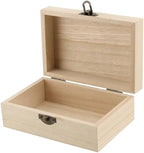 12 Pack Wooden Box with Hinged Lid and Clasps, 6 x 4 x 2.3 Inch Small Wood Craft Storage Box for Jewelry - Image 6