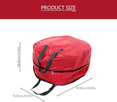 Storage Bag Round Handles Double Layer, Pe Christmas Wreath - Image 7