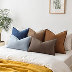 decorUhome Fall Brick Linen Throw Pillow Covers 20x20 Set of 2 - Image 6