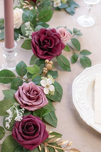 PONATIA 5FT Handcrafted Artificial Rose Flower Garland - Image 4