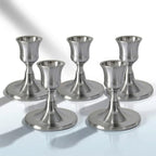 Silver Wine Glass Metal Candlestick Holders -Vintage Modern Metal Taper Candle Holders, Decorative Centerpiece for Table Mantel, Wedding Kitchen Home Decor, Wedding Gift,30Pcs - Image 2