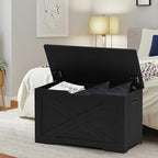 Timberer 31.5" Storage Chest, Wooden Storage Bench, Entryway Shoes Bench - Image 2