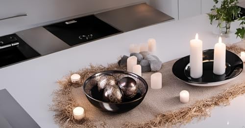 Creative Scents Dublin Brown Decorative Bowl with Orbs Set - Centerpiece Table Decorations - Coffee Table Decor - Home Decorations for Living Room Decor, Table Centerpieces for Dining Room Table - Image 5