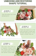 Wedding Decor (Pack of 2) Welcome Sign Flower Backdrop Garland for Ceremony Reception Wall Easel Home Decoration Entryway Faux Outdoor Board Head Table Decor (Orange & Terracotta) - Image 6