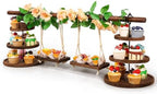 Wooden 3 Tier Cupcake Dessert Table Display Stand with Swing by Unknown