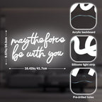 May The Force Be With You Neon Signs for Wall Decor Force Light Up Sign Game Neon Light Sign USB Power Wars Led Signs for Bedroom Wall Game Living Room Best Gifts for Kids Men Fans - Image 2