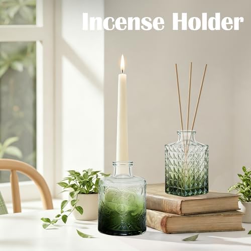 Glass Bud Vases in Bulk Small Mini Dark Green Vase for Flowers 40pc - Image 6