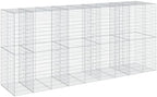 vidaXL Gabion Basket with Cover 177.2"x39.4"x78.7" Galvanized Iron - Image 7