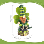 7.7" St Patricks Day Decorations, Leprechaun Figurine Pot of Gold - Image 2