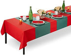 Disposable Table Runner for Christmas, Dining Table, 16" 20-Pack Linen-Like Green Paper Table Runners for Party, Wedding Or Event - Image 4
