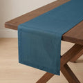 Solino Home 100% Pure Linen Table Runner Peacock Blue, Fete 14 x 108 in by SolinoHome