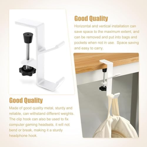 Fireplace Garland and Stocking Holder, 2 in 1 Mantel Hangers, Essential Christmas & Xmas Decoration (White, 6pcs) - Image 2