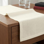 Solino Home 100% Pure Linen Table Runner Ivory, Fete 14 x 108 in - Image 4