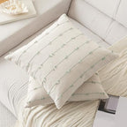 YEENAASY Boho Throw Pillow Covers 18x18 Set of 2 Farmhouse Pillow Cases - Image 2
