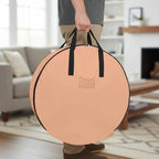 24 Inch Round Storage Bag 2 Pack,Peach Pink Watercolor Waterproof Wreath Storage Container with Handles&Zipper Solid Color Closet Organizer Bags Garland Box - Image 3