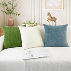 CaliTime Decorative Couch Throw Pillow Covers 18 X 18 Inches Smoke Blue - Image 5
