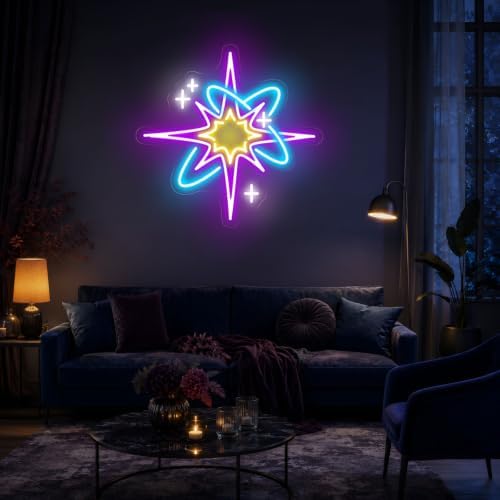 Starburst Neon Sign, Mystical Cosmic Light for Bedroom, Dorm & Studio Decor - Image 3