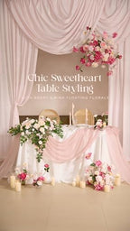 Ling's moment Artificial Blush Flowers Combo, Berry Pink & Cream, Deluxe - Image 5