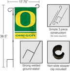 Oregon Garden Banner Flag with Flag Pole Stand Set - Image 3