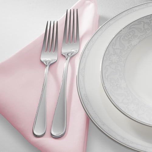 Lann's Linens Set of 144 Cloth Dinner Napkins, 17-inch Polyester Napkins, Washable and Reusable Fabric for Weddings, Hotels, Restaurants - Pink - Image 2