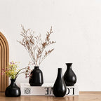 Ceramic Bud Vases, Black Mini Vase Set of 11, Small Pottery Vases for Flowers Mini Ceramic Vases for Pampas Grass Vase Bulk for Wedding Table Centerpieces Decoration Boho Home Decor - Image 5