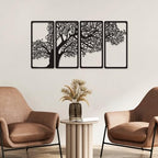 YATEASLU 4 Quls Islamic Wall Art Set - Metal Arabic Calligraphy Decor by YATEASLU