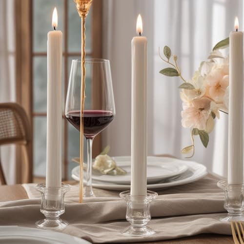 Candlestick Holders - 36 Pack Glass Candlestick Holders, 2.36" Height Clear Taper Candle Holders for Candlesticks, Small Centerpiece for Wedding, Festival, Party Decor (36, Clear) - Image 5