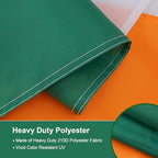 SYII Irish Flag 5x8 Ft Outdoor, Double Sided Sewn Stripes Ireland Flags with 2 Brass Grommets, Heavy Duty 210D Polyester Vivid Color for St Patrick's Day Decor - Image 3