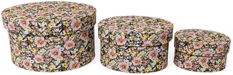 Sarah's Hat Boxes – Floral Decorative Gift Box | Elegant Reusable Storage Boxes for Gifts, Keepsakes, Jewelry, or Special Items | Unique Printed Design (Set of 3, Floral) - Image 4