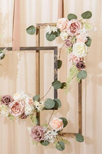 Ling's moment Artificial Pink Flowers Combo, Dusty Rose & Blush, Grand - Image 5