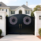 32" Large Artificial Eucalyptus and Lavender Wreath for Front Door(Purple) - Image 3