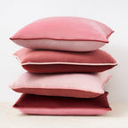 MONDAY MOOSE Decorative Throw Pillow Covers Cushion Cases, Set of 4 Soft Velvet Modern Double-Sided Designs, Mix and Match, Pillow Inserts Not Included (16x16 inch, Pink/Dark Pink) - Image 5