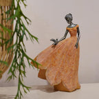Guichifun Fairy Statue Orange Leaf Angel Girls Fall Decor - Image 2