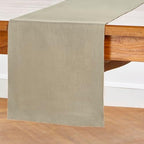 Solino Home 100% Linen Dining Table Runner Khaki Woven, Fete 14 x 72 in - Image 5