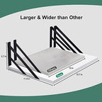 Tectocker-DOU 2 Pc Deep Floating Wall Shelves, Heavy Duty, 16x12, White - Image 3