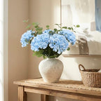 RyddeligHome Blue Hydrangea Artificial Flowers Arrangement, Blue Home Decor - Image 2