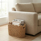 Scalloped Toilet Paper Basket, Tall Narrow Paper Rope Storage - Image 7