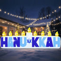 8FT Long Hanukkah Inflatable Candle Outdoor Decoration with LED Lights by Danxilu